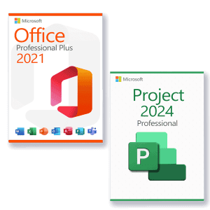 Microsoft Office 2021 Professional Plus + Microsoft Project 2024 Professional license for 3 devices