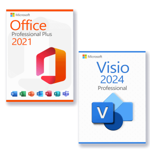 Microsoft Office 2021 Professional Plus + Microsoft Visio 2024 Professional license for 3 devices